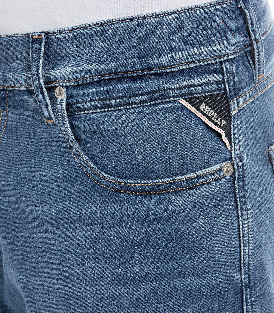 リラックステーパード SANDOTインディゴストレッチデニム 詳細画像 ミディアムブルー 6